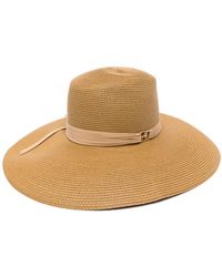 Alberta Ferretti - Sombrero de verano con placa del logo - Lyst