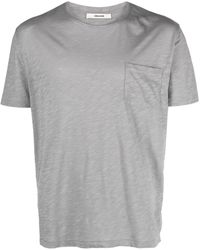 Zadig & Voltaire - Stockholm T-Shirt Mit Beflocktem Totenkopf - Lyst