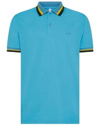 Sun 68 - Poloshirt Met Gestreepte Kraag - Lyst