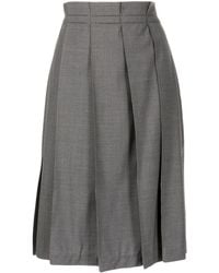 Brunello Cucinelli - Bead-embellished Pleated Midi Skirt - Lyst