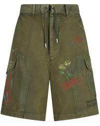 DSquared² - Embroidered Cargo Shorts - Lyst