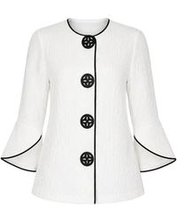 FRANK LYMAN - Crinkled Bell-Sleeve Jacket - Lyst