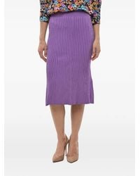 Stella McCartney - Elastische Ribgebreide Midi-Rok - Lyst
