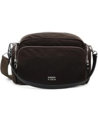 Bimba Y Lola - Grand Sac À Main À Poche En Tissu Enduit Foncé - Lyst