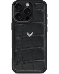 Velante - Crocodile-Texture Leather Iphone 16 Pro Max Phone Case - Lyst