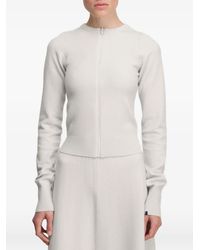 Extreme Cashmere - Tangerine Zip-Up Cardigan - Lyst
