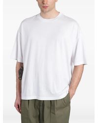 Roberto Collina - Dropped-Shoulder Crewneck Cotton T-Shirt - Lyst
