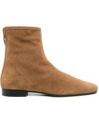 TOTEME - Suede Rear-Zip Ankle Boots - Lyst