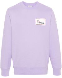 Moncler - Appliqué-logo Cotton Sweatshirt - Lyst