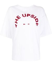 The Upside - Logo-embroidered Organic Cotton T-shirt - Lyst