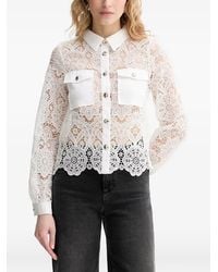 Morgan - Chemise À Fleurs En Dentelle - Lyst