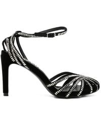 Bibi Lou - Crystal-Embellished Caged Sandals - Lyst