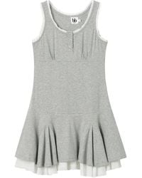 B+ AB - Mini Ruffled-Trim Sleeveless Dress - Lyst
