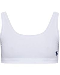 Polo Ralph Lauren - Logo-Embroidered Scoop-Neck Bra - Lyst