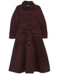 Psophia - Button-Up Flared Coat - Lyst