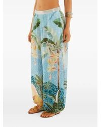FARM Rio - Embroidered Side-Buttons Balloon Pants - Lyst
