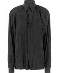 MARSĒM - Crinkled Long-Sleeve Shirt - Lyst