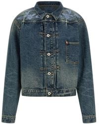 KENZO - Floral-Embroidered Denim Jacket - Lyst