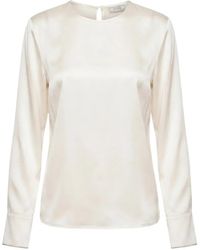 Peserico - Satin-Finish Long-Sleeve Top - Lyst
