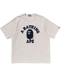 A Bathing Ape - T-Shirt À Logo Brodé - Lyst