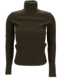 Max Mara - Maglione A Coste Con Collo Alto - Lyst
