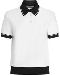 Dolce & Gabbana - Embroidered-Logo Polo Top - Lyst