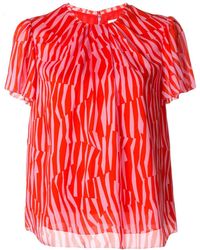 Calvin Klein Bluse mit geometrischem Print - Rot