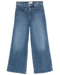 FRAME - Le Slim Palazzo Crop Patch-Pocket Jeans - Lyst