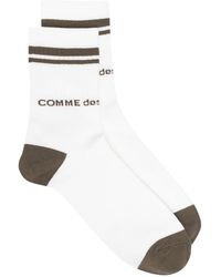 Comme des Garçons - Gerippte Socken mit Logo-Print - Lyst