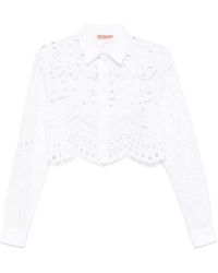Ermanno Scervino - Hemd Mit Lochstickerei - Lyst