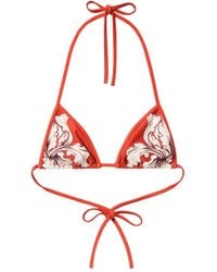 La DoubleJ - Floral-Print Bikini Top - Lyst