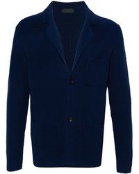 Zanone - Knitted cotton blazer - Lyst