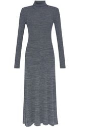 Moncler - Wollen Maxi-Jurk Met Logopatch - Lyst