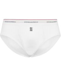 DSquared² - Logo-Waistband Ribbed Briefs - Lyst