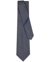 Ferragamo - Gancini-Pattern Silk Tie - Lyst