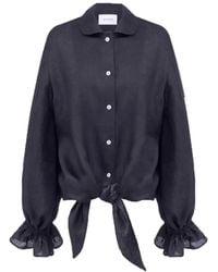 Sleeper - Ramba Linen Loungewear Shirt - Lyst