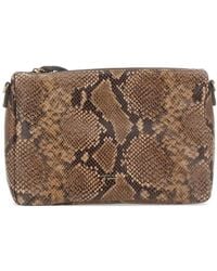 Gianni Chiarini - Nora Snake-Print Leather Clutch Bag - Lyst