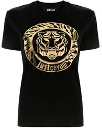 Just Cavalli - Tiger Head-Print T-Shirt - Lyst