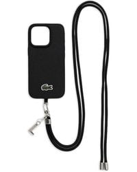 Lacoste - Iphone 16 Pro Logo Charm Phone Case - Lyst