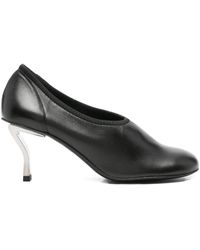 Nicole Saldaña - Sculpted-Heel Leather Pumps - Lyst
