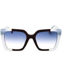 Moschino - Sonnenbrille Mit Eckigem Gestell - Lyst