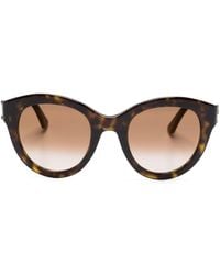 Cartier - Logo-plaque Cat-eye Frame Sunglasses - Lyst