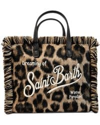 MC2 Saint Barth - Mini Vanity Felt Bag With Embroidered Chalet - Lyst