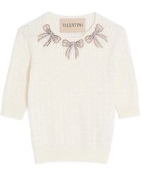 Valentino Garavani - Cotton Short Sleeve Sweater - Lyst