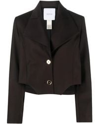 Patou - Cut-Out Cropped Blazer - Lyst