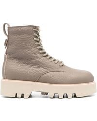 Furla - Rita Lace-Up Combat Boots - Lyst