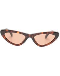Miu Miu - Tortoiseshell-Effect Cat-Eye Sunglasses - Lyst