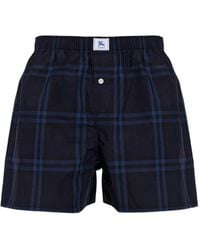 Burberry - Check Cotton Boxer Shorts - Lyst