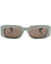 Gucci - Logo-Lettering Rectangle-Frame Sunglasses - Lyst