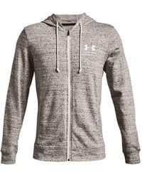 Under Armour - Rival Terry Lc Fz Marl-Pattern Zip-Up Hoodie - Lyst